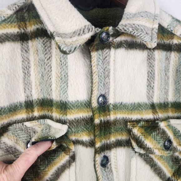 Lee Wald Weatherpal Plaid Wool Shirt Jacket Men's M Fleece Lined Vintage - Picture 8 of 15